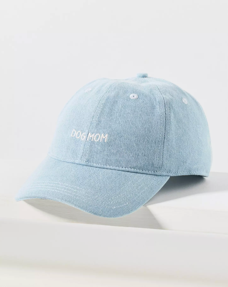 Anthropologie Needlepoint Lab Dog Baseball Cap New Hat Blue One Size Anthropologie main image 4