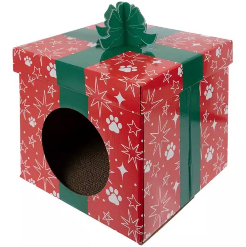 Hobby Lobby’s Christmas Gift Box Is a $12 Cat Scratcher - PetHelpful